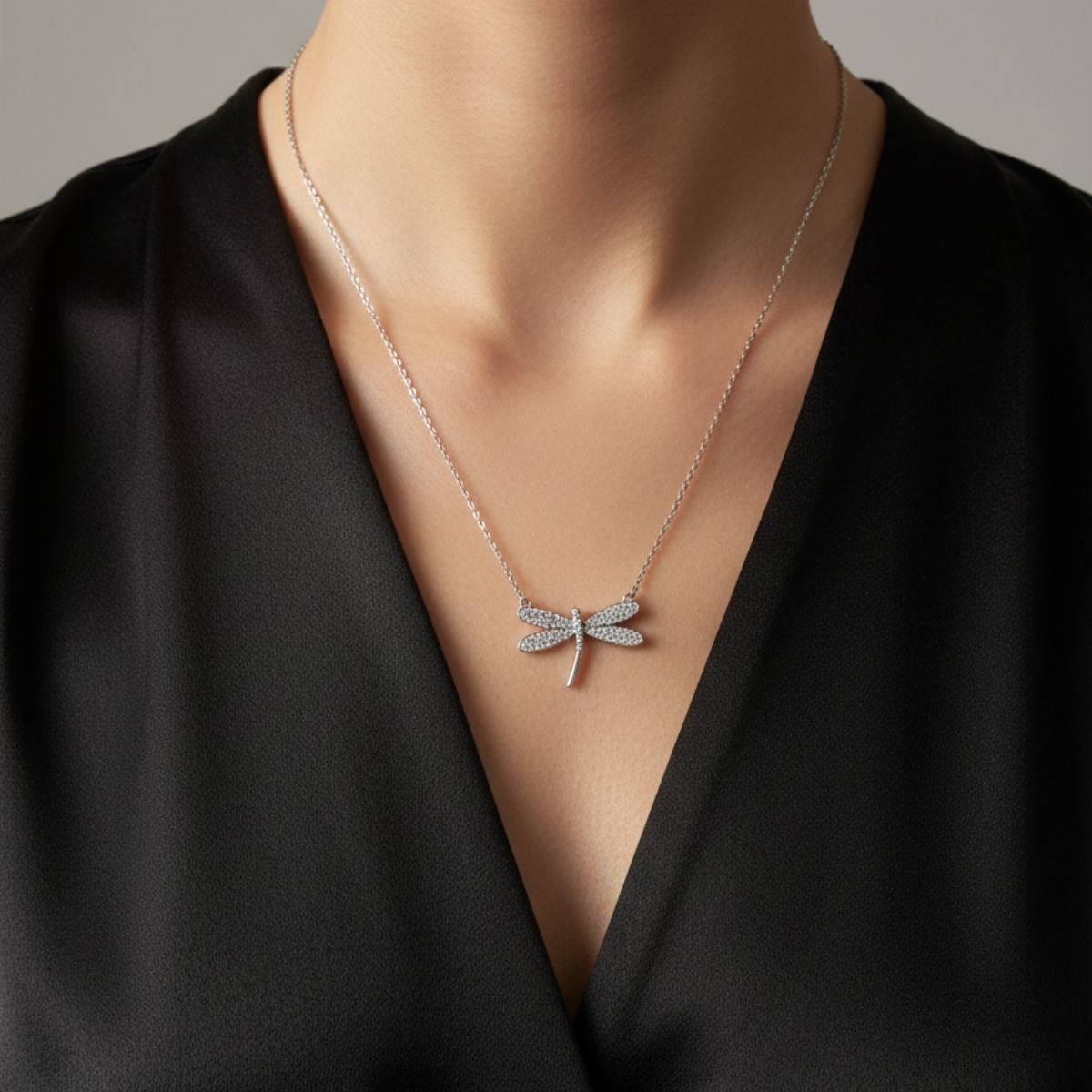 Gümüş Yusufçuk Kolye