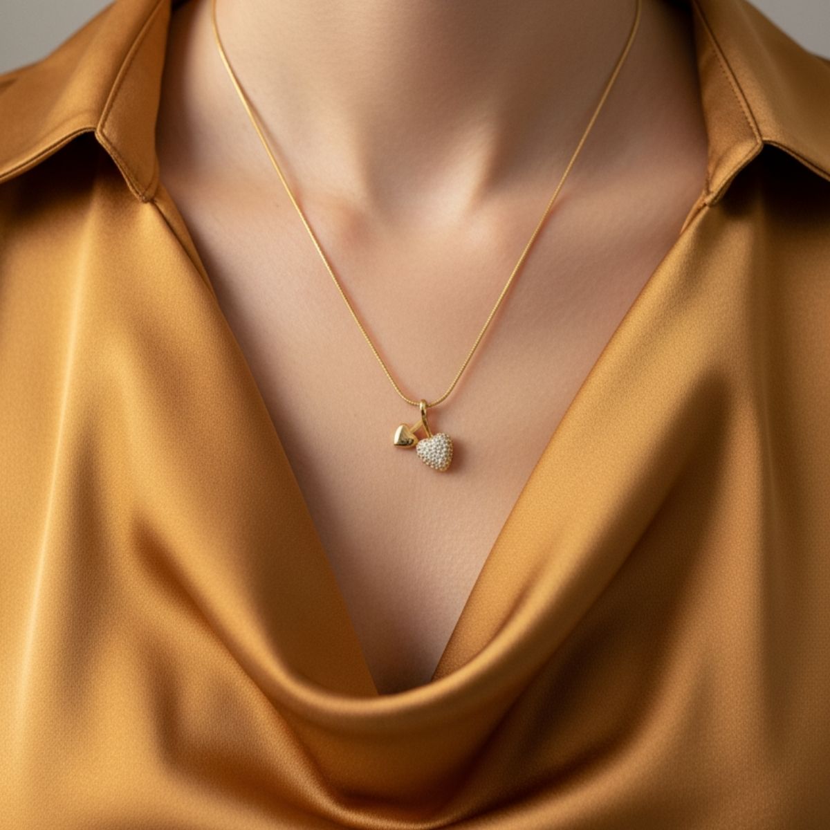 Zirkon Taşlı Kalpler