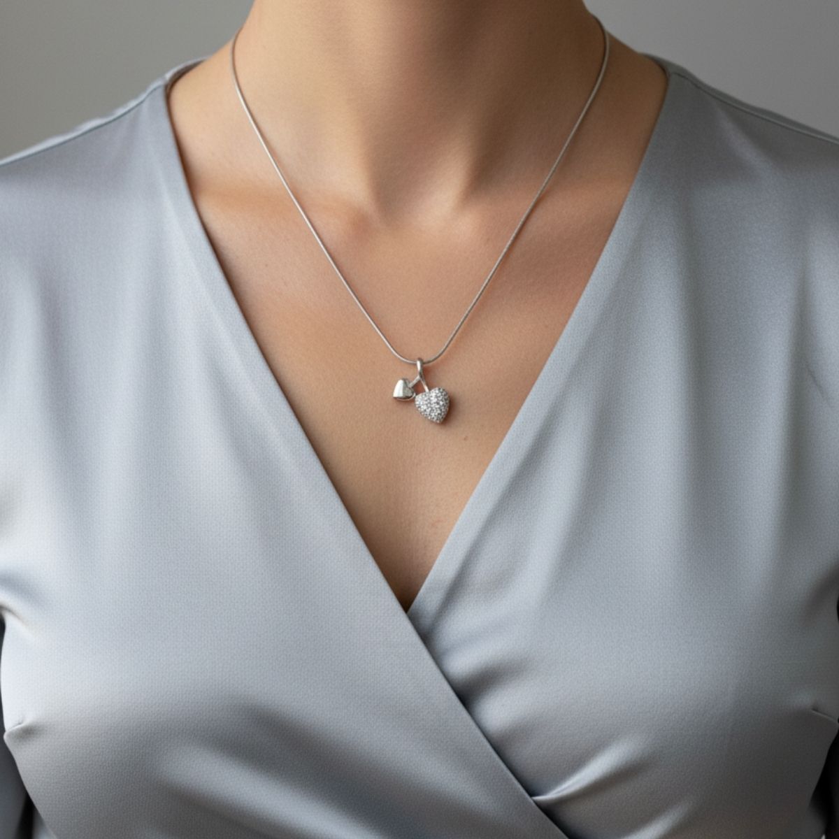 Zirkon Taşlı Kalpler