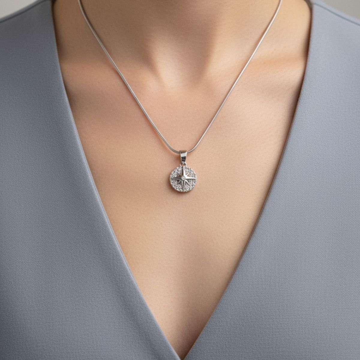 Kutup Yıldızı Pusula Kolye